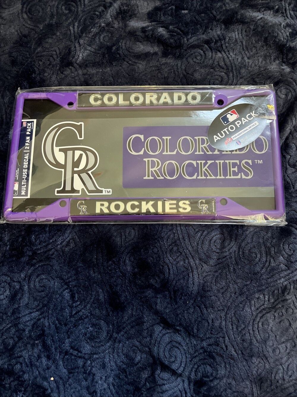 MLB Colorado Rockies License Plate Holder & Multiuse Decal